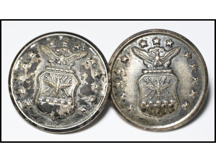 both bearing the Great Seal of the United States with spread eagle and shield design, marked “Scovill Mfg. Co. Waterbury” on 