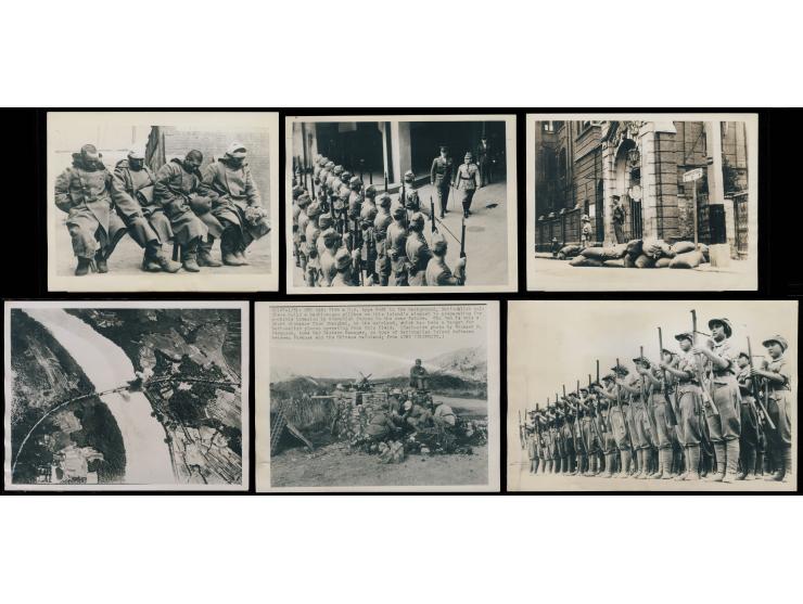 depicting scenes from the Second Sino-Japanese War, including Japanese attacks, Chinese defenses, and early Allied cooperatio